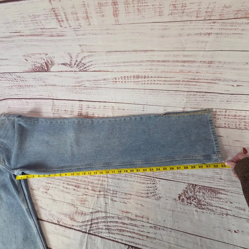 Womens High Rise Straight Leg Side Slit Jeans Sz 10 Edgy Trendy Modern City NWT